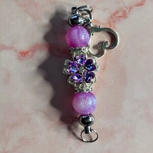 #117 Handmade Beaded Purse Charm/Keychain